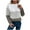 Dark Gray, variant on Fengactive Women's Striped Color Block Sweater Long Sleeve Crewneck Casual Loose Fit Soft Knit Sweater Pullover Tops
