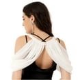 thumbnail image 2 of MSemis Women Bride Capes Wedding Shoulders Shawls Shiny Rhinestone Beaded O-Neck Chiffon Wraps, 2 of 7