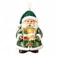 thumbnail image 2 of Cififendec Christmas Santa Claus Ornament, 3.14", Cute 2D Acrylic Flat Hanging Pendant for Christmas Tree Decoration Holiday Gift and Home Display, 2 of 6