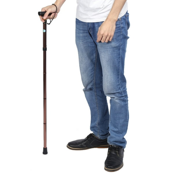 Bastón telescópico para caminar, bastón plegable con mango, bastón plegable portátil, bastón para caminar diseñado a medida
