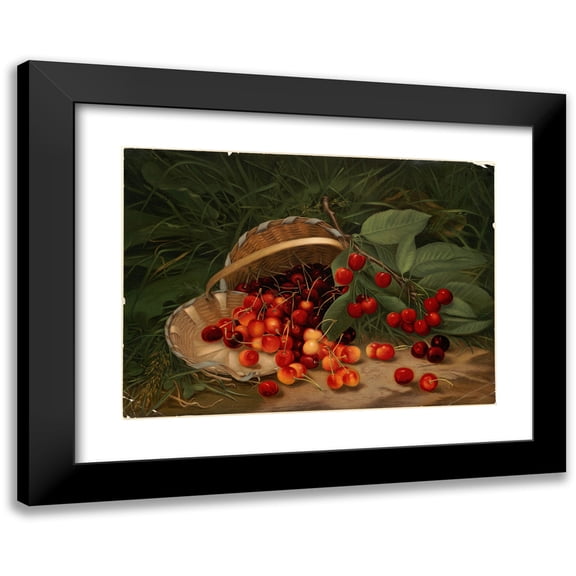 Virginia Granberry 14x11 Black Modern Framed Museum Art Print Titled - Cherries (ca. 1861-1897)