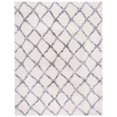 thumbnail image 3 of SAFAVIEH Berber Abel Geometric Shag Area Rug, Ivory/Gray, 9' x 12', 3 of 9