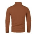 thumbnail image 3 of TMOYZQ Men's Crewneck Sweaters Fashion Quarter-Zip Turtleneck Pullover Jumpers Slim Fit Solid Long Sleeve Ribbed Pullover Sweater, 3 of 5