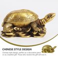 thumbnail image 4 of 1Pc Decorative Tortoise Statue Classical Brassware Handicraft Adornment (Golden), 4 of 6