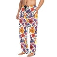 thumbnail image 2 of FORMRS Mens Pajama Pants with Pockets Sleepwear Lounge Bottoms Sizes S-2XL, Colorful Flowers Pattern, 2 of 7