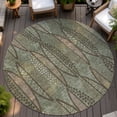 thumbnail image 6 of Addison Rugs Chantille Indoor/Outdoor Transitional Casual Olive Machine Washable Round Rug, 8' x 8', 6 of 7