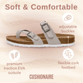 thumbnail image 4 of Cushionaire Luna Cork Footbed Sandals for Women – Comfortable Slip-On Women's Shoes with Genuine Suede Footbed & Arch Support | Slides for Women, 4 of 21