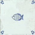 thumbnail image 2 of Mi Alma Vinyl Backsplash Decor - Vintage Blue Fish Peel & Stick Tiles 6x6, 2 of 10