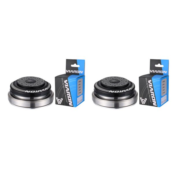 Advancent VIARON Bike Bearing Headset Reemplazo Aleación de aluminio 42-52mm Rodamientos dobles Accesorio Repuestos Negro Negro 2piezas Advancent CBP272970