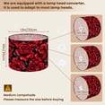 thumbnail image 2 of 2pcs Set Drum Lampshades (13"x 13"x 10"), Red Roses Black Vintage Tattoo Style Fabric Large Replacement Shades for Table, Floor, and Pendant Lamps, Simple Assembly Needed., 2 of 8