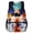 A style, variant on Anime Warrior Print Backpack, 16-inch Casual Daypack with Adjustable Padded Straps & Side Mesh Pockets, Galaxy Fighter Design for Daily Commute