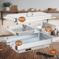 thumbnail image 3 of Bingirl Ensemble de Buffet Électrique Commercial 2x4,5 Qt, Réchaud à Aliments en Acier Inoxydable 400 W avec 2 Poêles Demi-Format, 3 of 7