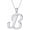 Letter B, variant on SISGEM Initial Necklaces 26 Capital Letter Necklaces S925 Sterling Silver Letter Pendant Initial Necklace for Women