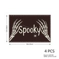 thumbnail image 4 of JOOCAR Spooky Skeleton Hands Halloween Linen Table Mats Set of 4 for Home Kitchen Table Decor 12x18 inch, 4 of 5