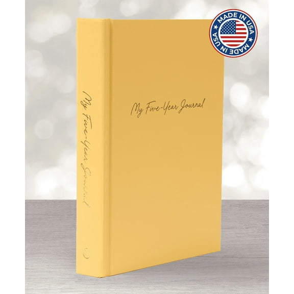 Hard Cover 5 Year Journal | The Easiest to Use Five Year Journal | Quick and Easy Five Year Daily Journal System | 6x8.25 Inch Size (Banana Yellow)