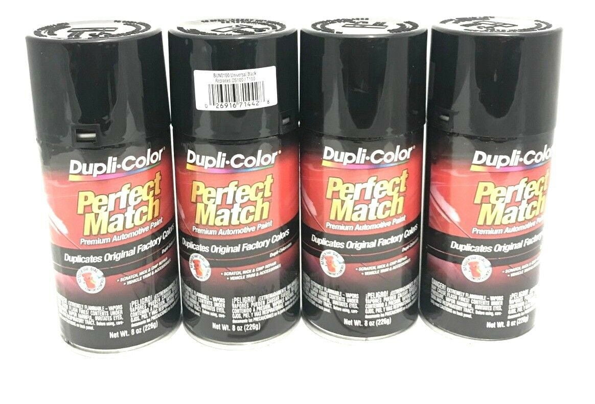 Duplicolor BUN01004 PACK Perfect Match Universal Black Paint 8 oz