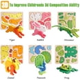 thumbnail image 2 of Paquete de 6 rompecabezas de animales 3D para niños de 3 4 5 6 años de edad, rompecabezas de madera para niños pequeños, juguetes educativos preescolares de aprendizaje temprano, regalo para niños y niñas. Zhivalor WRLF-292, 2 of 7