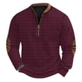 thumbnail image 2 of Blusas y camisas de manga larga con cuello redondo Sudadera con capucha de cuello redondo para hombre Jersey estampado Blusa de poliéster de manga larga para hombre, 2 of 4