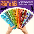 thumbnail image 4 of JOYIN 72 Halloween Slap Bracelets Craft Bulk with Spider, Pumpkins, Animal Print for Homeschooling Kids Trick or Treat Party Favors, Classroom Prizes, Exchanging Gifts, Non-candy Gift, 4 of 5