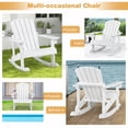thumbnail image 6 of Gymax 4PCS Kid Adirondack Rocking Chair Outdoor Solid Wood Slatted seat Backrest White, 6 of 9