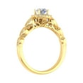 thumbnail image 2 of 3/4 Carat Cushion cut Diamond Engagement Ring in 10K Yellow Gold - IGI Certified (Ring Size 5.25), 2 of 7