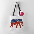 thumbnail image 3 of CafePress - Glitter Print Republican Elepha - Polyester Tote Bag 16"x16", 3 of 5