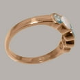 thumbnail image 3 of LBG British Made 10k Rose Gold Natural Blue Topaz & Opal Womens Engagement Ring - 33 size options - Size 9.25, 3 of 6