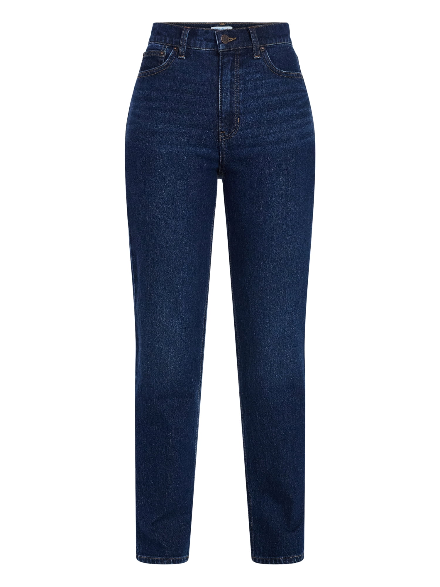 Time and Tru Women's High Rise Straight Leg Jeans, 30" Inseam Regular, Sizes 0-20, 10S-16S