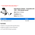 thumbnail image 2 of Brake Master Cylinder - Compatible with 1995 - 1996 Hyundai Accent, 2 of 2