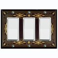 thumbnail image 1 of Metal Light Switch Plate Cover Elegant Victorian Floral Frame Black FRA061, 1 of 13