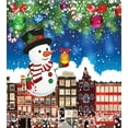 thumbnail image 3 of Christmas Duvet Cover Set, Snowman in the City Streets Urban Style Noel Downtown Wishes Ritual Funny Illustration, Decorative Bedding Set with Pillow Shams, Multi, by Ambesonne, 3 of 3