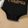 thumbnail image 5 of MIXUE Newborn Girls Outfit Sets Long Sleeve Christmas Day Letters Romper + Plaid Prints Pants 2 Piece Infant Girls Outfits, 5 of 7