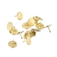 thumbnail image 2 of Uxcell 11mmx10mm Clavos de Madera de Cabeza Plana Color Dorado Paquete de 50, 2 of 5