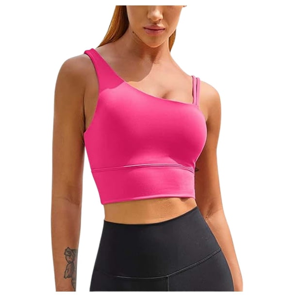 Sujetador deportivo para mujer con copas fijas - Top de yoga y fitness con tirantes ajustables para mayor comodidad y sujeción