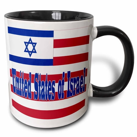 3dRose, United States of Israel. , 11oz Two-Tone Black Mug