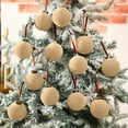 thumbnail image 5 of 15 Pcs Velvet Christmas Balls Bulk Flocked Christmas Tree Ball Ornaments Plastic Xmas Decorative Hanging Ornaments(Light Khaki,3.15 Inch), 5 of 12
