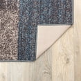 thumbnail image 3 of World Rug Gallery Modern Boxes Design Non-slip (Non-skid) Blue 22" x 84" Indoor Runner Rug, 3 of 3