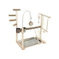thumbnail image 3 of Bird Playstand Hanging Toys with Feeder Cups for Cockatoos Parakeets Conures, 3 of 8