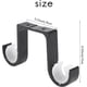 thumbnail image 2 of Pieces of Double Curtain Brackets for Ceiling Black Aluminum Alloy Brackets, 2 of 5