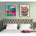 thumbnail image 4 of Kate and Laurel Sylvie Bright Abstract Framed Canvas Wall Art By Jessi Raulet Of EttaVee, 18x24 Gold, Decorative And Colorful Home Decor, 4 of 8