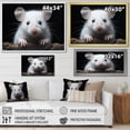 thumbnail image 4 of Designart "Rodent Wonders White Small wall art" Animals Floater Framed Canvas Wall Art, 4 of 7
