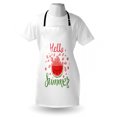 thumbnail image 3 of Hello Summer Apron Cartoon Design Print and a Seemingly Juicy Watermelon Slice with Seeds Funky, Unisex Kitchen Bib Apron with Adjustable Neck for Cooking Baking Gardening, Multicolor, by Ambesonne, 3 of 3