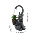 thumbnail image 3 of Ywbawe Solar Powered Garden Statue Outdoor Patio Decor Resin Elephant Figure with Planter Light for Home Yard Decoration 1-Piece, 3 of 9