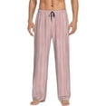 thumbnail image 2 of Kdxio Pink Stripes Print Men's Sleep Pajama Pant Lounge Pants with Pockets, 2 of 8