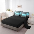 thumbnail image 5 of Feelyou Blue Mandala Flower Twin Bedding Sets 7pcs, Boho Retro Damask Comforter Set, 5 of 8