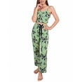 thumbnail image 2 of Gkeoshab Womens Pajama Sets Women's 2026 Summer Ribbed Two Piece Loungewear Heart Print Cami Top & Wide Leg Pants Set Casual Comfortable Outfit, 2 of 8