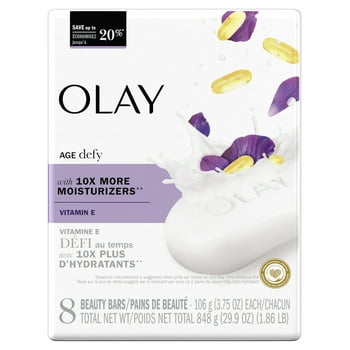 Olay Age Defying Bar Soap with  E and  B3 Complex Beauty Bars 3.75 oz, 8 count