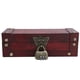 thumbnail image 1 of Caja de almacenamiento vintage estilo antiguo para joyas y adornos, organizador retro, cofre del tesoro 6702-DH, cierre plegable rojo., 1 of 14