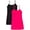 Black/Pink, variant on TheLovely Sleeveless Camisole Scoop Neck Spaghetti Straps Tank Top (Juniors or Women's) 2 Pack