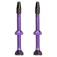thumbnail image 1 of Wosthever paquete de 2 vástago sin cámara aleación de aluminio boquilla de Metal accesorios Ciclismo Violeta, 1 of 6